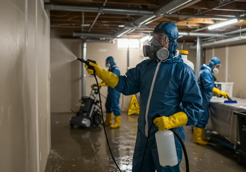 Basement Sanitization and Antimicrobial Treatment process in Scottsville, KY